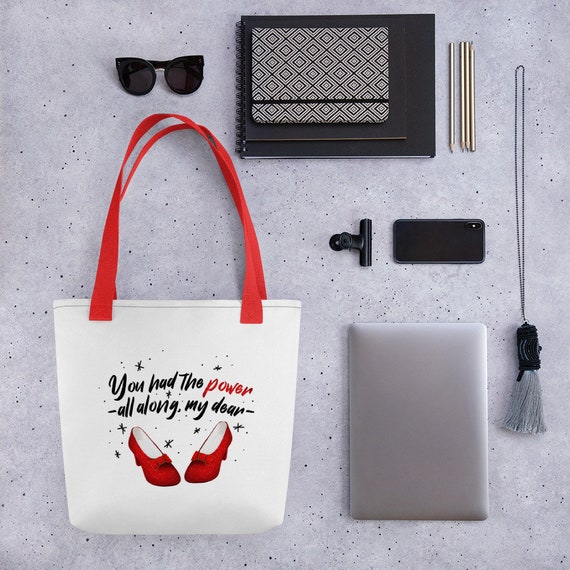 red heels and bag