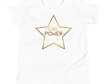 GIRL POWER KID'S T-Shirt/Motivational Kid's T-Shirt/Inspirational Kid's T-Shirt/Positive Quotes Kid's T-Shirt/Kid's T-Shirt Gift