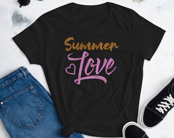SUMMER LOVE T-SHIRT / Motiverende T-Shirt / Inspirerende T-Shirt / Positieve Citaten T-Shirt / Dance T-Shirt / Yoga T-Shirt / Graphic T-Shirt / T-Shirt