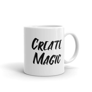 CREATE MAGIC Tasse,Inspirierende Tasse,Texttasse,Grafiktasse,Wohnkultur,Kaffeetasse,Geschenk für Sie,Geschenk für Ihn,Becher Geschenk,Mitarbeiter Geschenk,Kaffeetasse