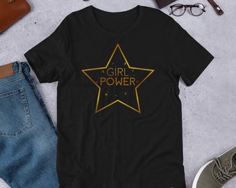 GIRL POWER T-SHIRT/ Inspirational Quote T-shirt/Motivational Quote T-Shirt/Graphic T-Shirt/Gift For Her/Star T-Shirt/Co-Worker Gift/T-Shirt