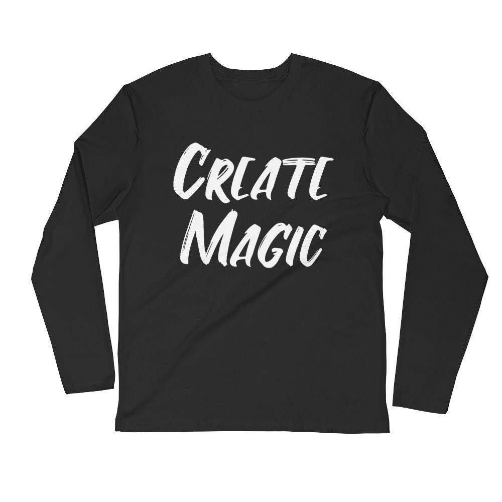 CREATE MAGIC LONG Sleeve Shirt/yoga Super Soft Unisex Long - Etsy