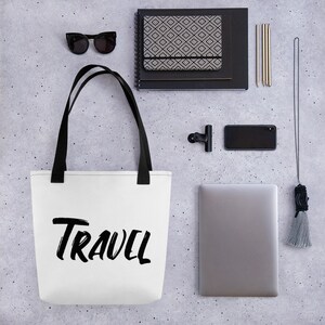 TRAVEL TOTE BAG/Inspirational Tote Bag/Motivierende Tasche/Positive Zitate Tasche/Einkaufstasche/Geschenk für Sie/Coworker Tasche