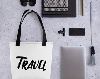 TRAVEL TOTE BAG/Inspirational Tote Bag/Motivational Tote Bag/Positive Quotes Bag/Shopping Bag/Gift For Her/Coworker Bag/Gift Bag