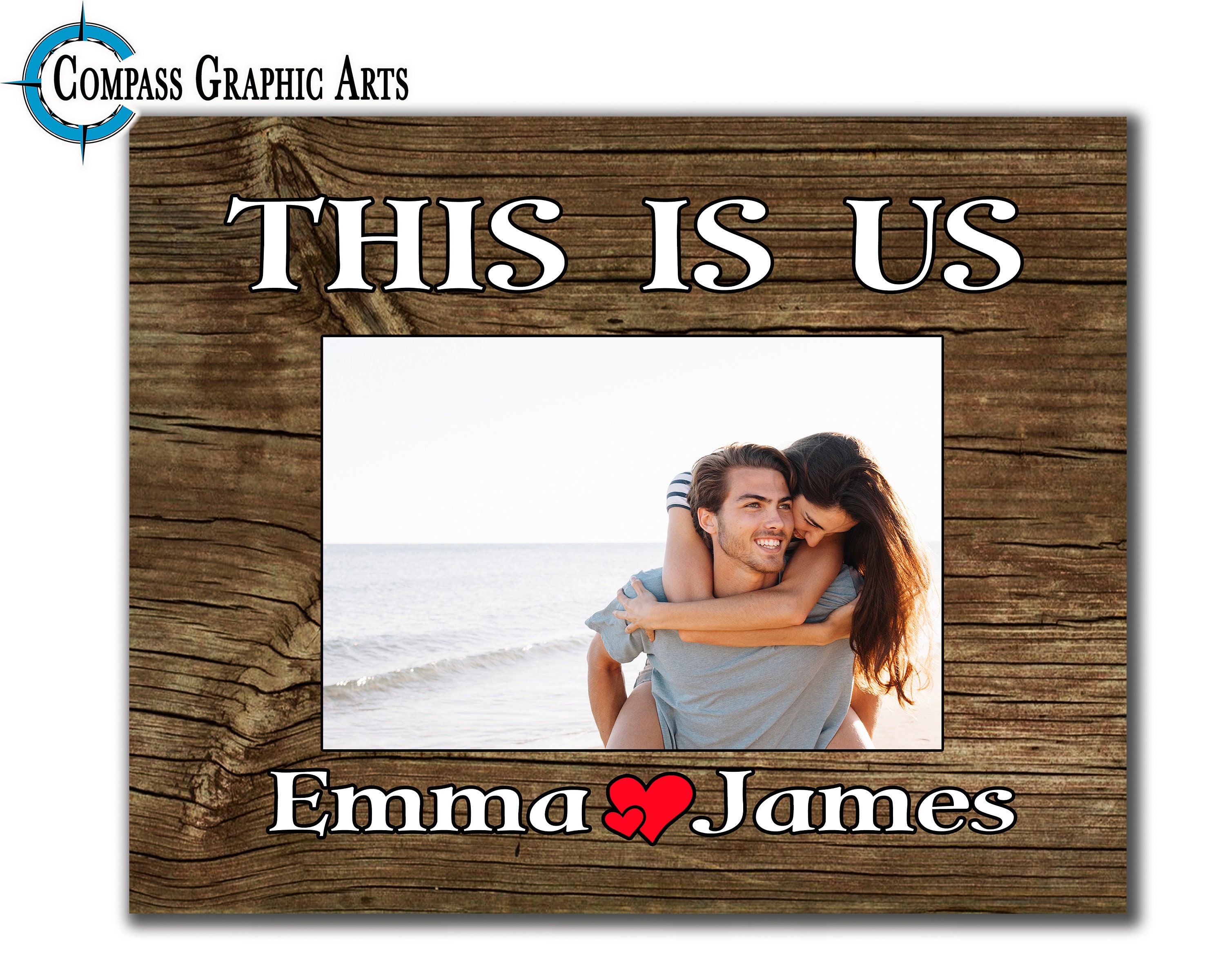 Custom Printed Photo Frame Wood Plaque Wall or Table This is Etsy