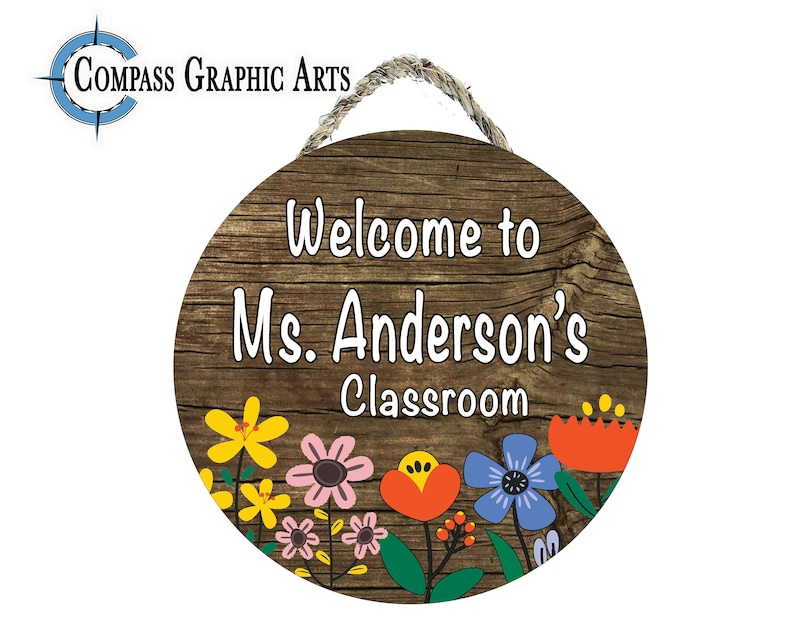 Custom Teacher Sign Personalized Name Classroom Wall - Etsy