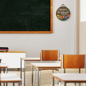 Custom Teacher Sign Personalized Name Classroom Wall Hanging Teacher ...