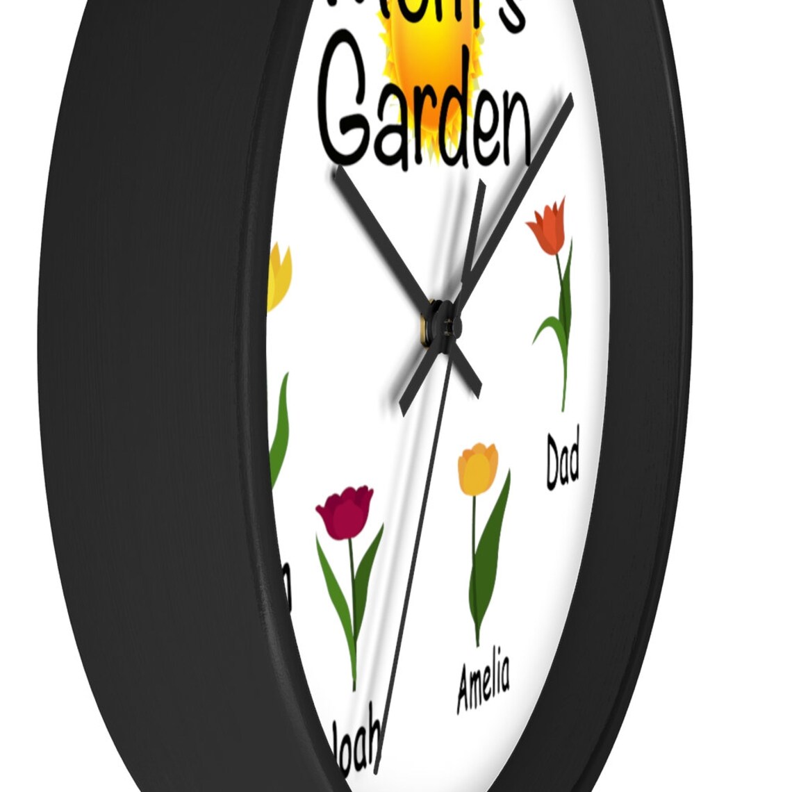 Mothers Day Gift Personalized Wall Clock Grandmas Garden Etsy