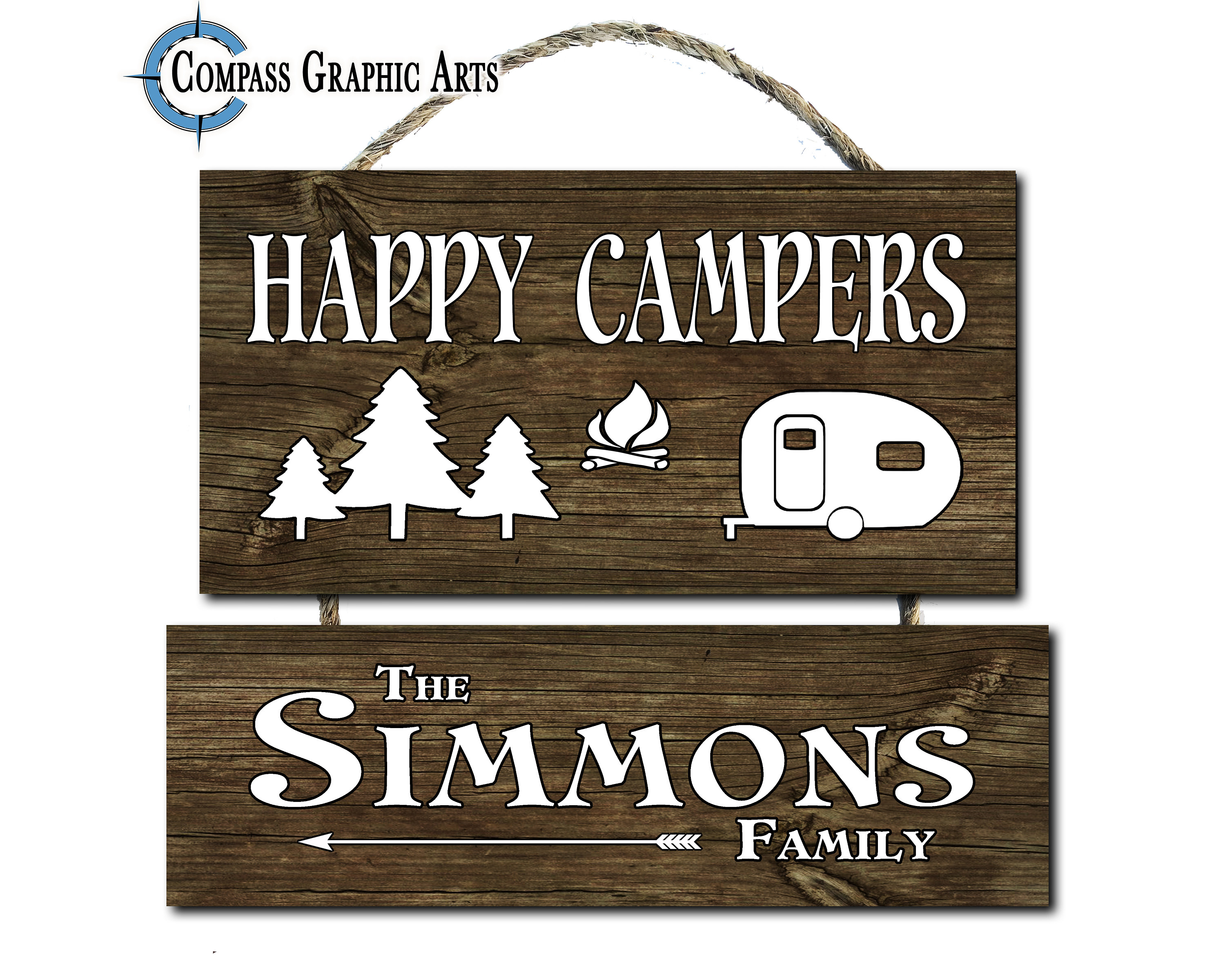 Personalized Camper/Campsite Wooden Sign Personalized Camper/Campsite Wooden Sign