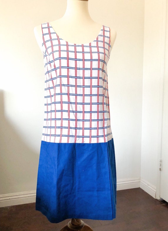 Vintage 1960s Red White And Blue Playsuit Romper