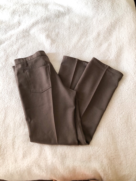 Vintage 60s 70s Brown Polyester Levi’s Pants