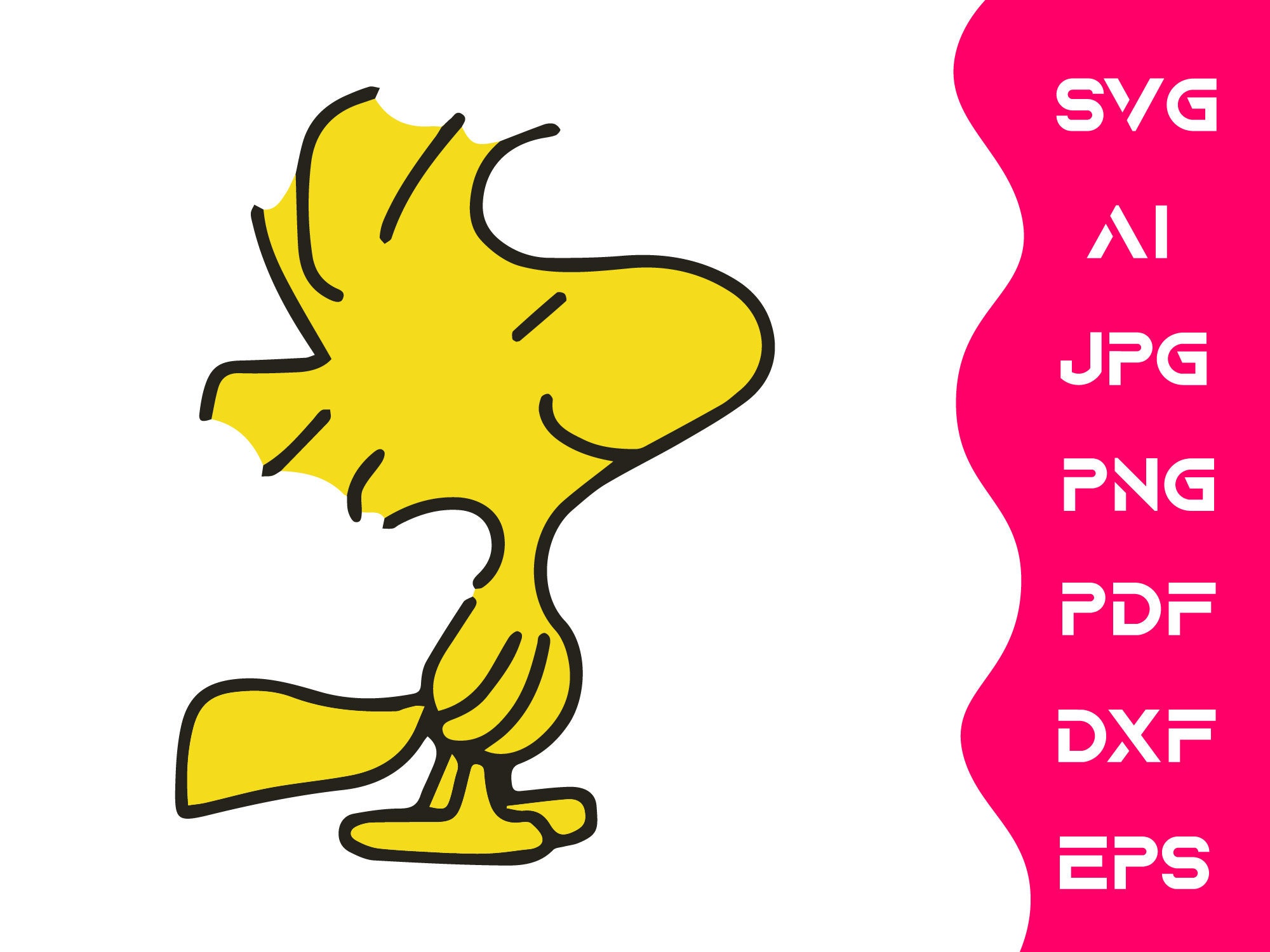 Woodstock Snoopy Vector Cricut Machine Etsy