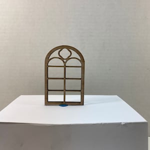 Dollhouse Miniature Window Insert/Panel Rounded Top 9 Deco Style