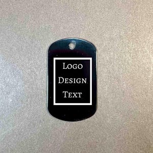 Custom Engraved Dog Tag with Chain