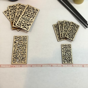 Dollhouse Miniature Window Insert/Panel Rectangular Pebble Style