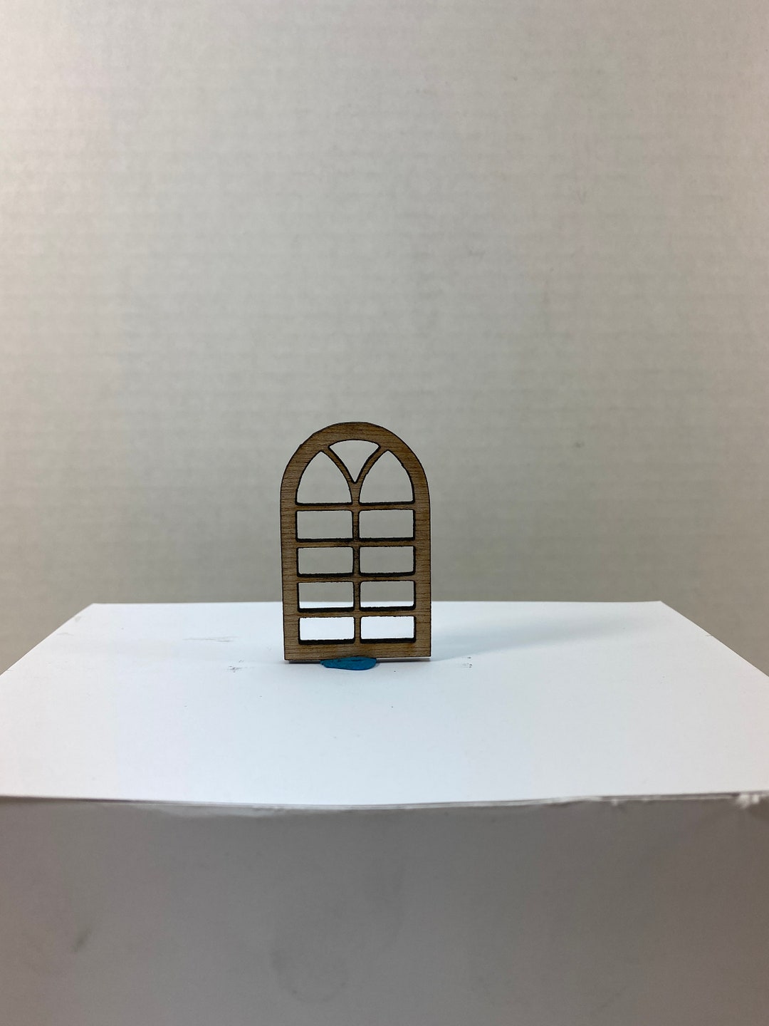 GIVBRO Finestra ad Arco in Miniatura per casa delle Bambole - Simulazione 1:12 Mini Accessori per finestre in Legno per l'arredamento della casa delle Bambole (#B