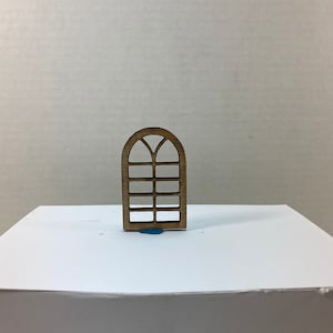 Dollhouse Miniature Window Insert/Panel Rounded Top 11 Deco Style