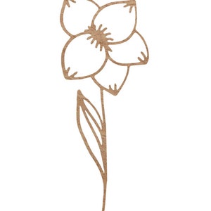 Unbemalte Holzblumen-Wildblume 16