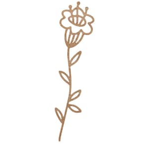 Unbemalte Holzblumen-Wildblume 12