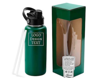 Custom Engraved 32oz Stainless Steel Powder Coated Hydro Water Bottle