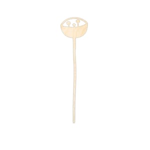 Unbemalte Holzblumen-Wildblume 19
