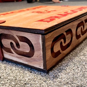 Laser Engraved Combination Dice Storage Box and Dice Tray
