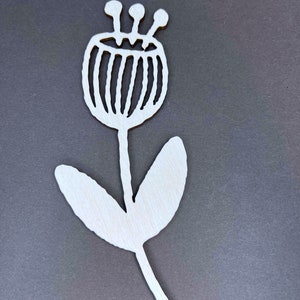 Unbemalte Holzblumen-Wildblume 14