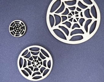 Miniature Spiderweb Circle Window - Dollhouse, Diorama, Tabletop Terrain, Scrap booking & Craft Supply