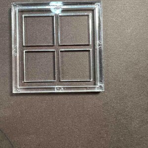 Miniature Square Four Pane Window With Trim: Dollhouse, Diorama, Book ...