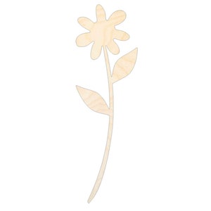 Unbemalte Holzblumen-Wildblume 3