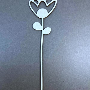 Unbemalte Holzblumen-Wildblume 18
