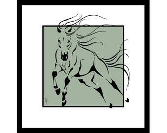 YOU'RE IT, Horse Illustration Framed
