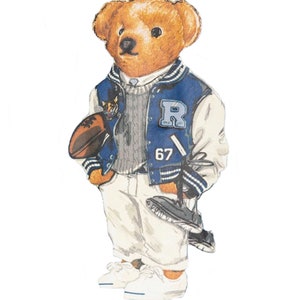 9x12 Polo Bear Print USA RL