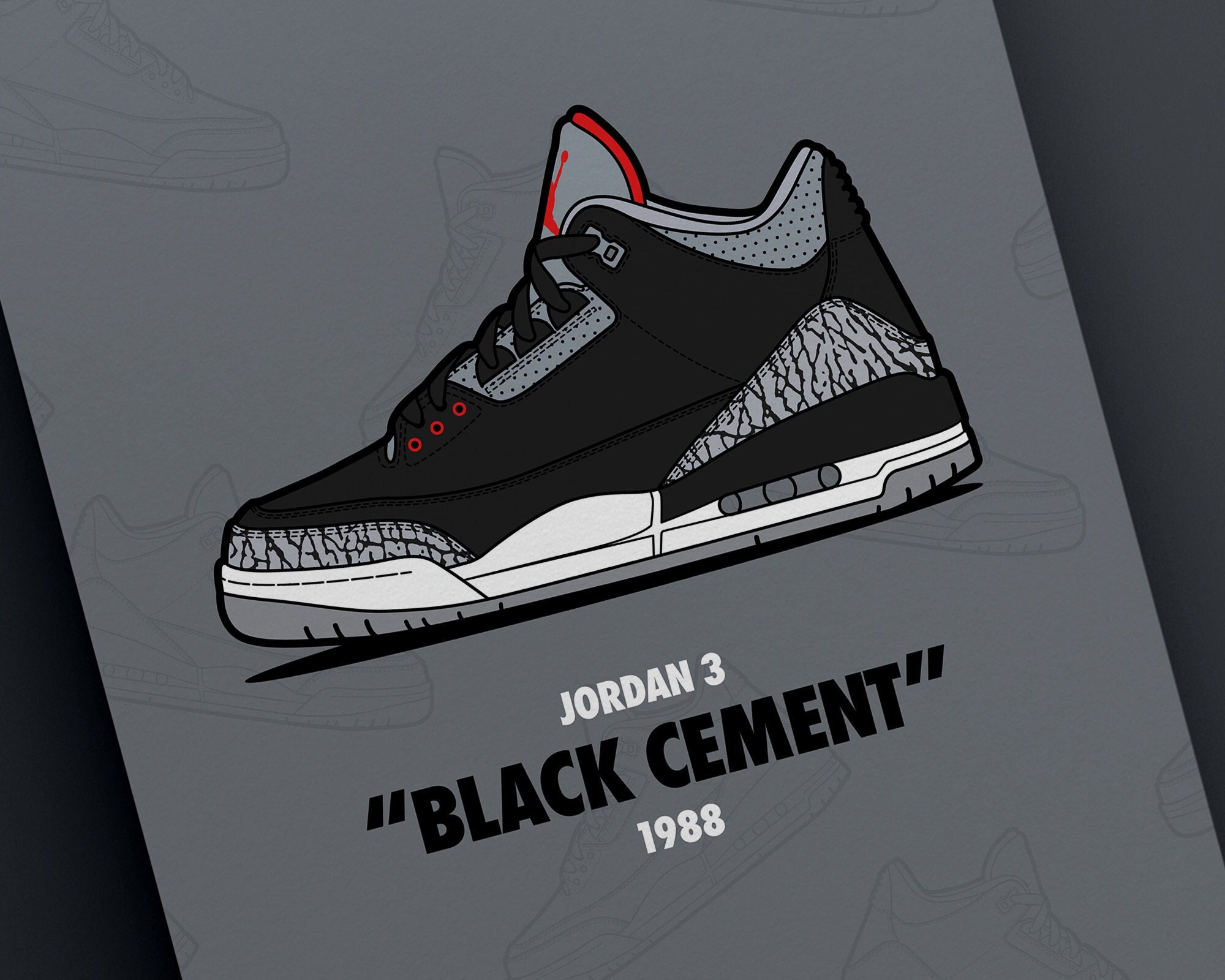 jordan 3 black cement 1988
