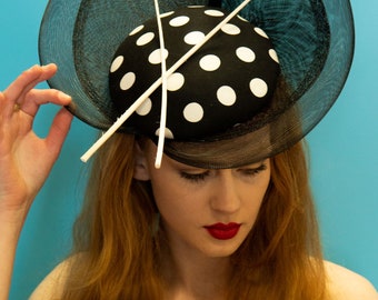 Polkadot Fascinator / Hutinator