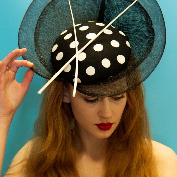 Polkadot Fascinator / Hatinator