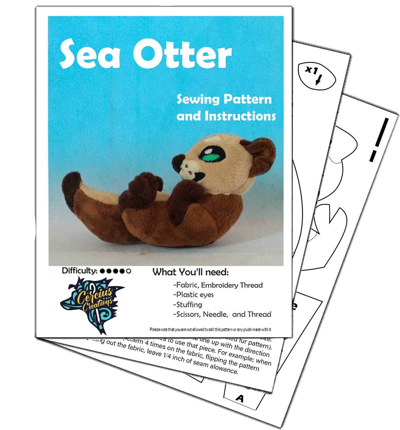 Otter Plush Pattern Etsy