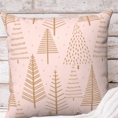 Christmas Pillows Pink Ornaments Pillow Cover Christmas Etsy