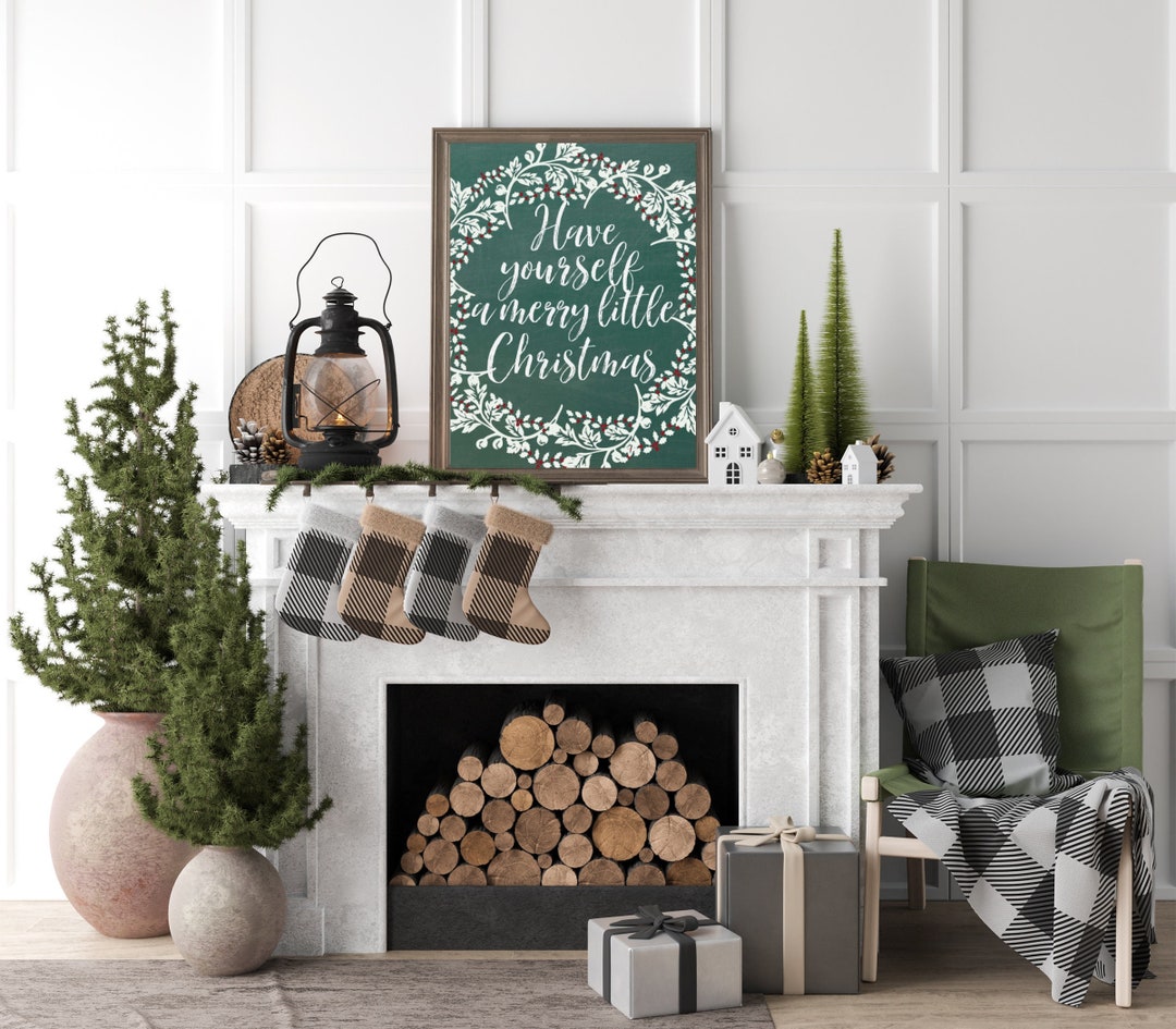 FARMHOUSE CHRISTMAS WALL Art 'have Yourself a Merry Little Christmas
