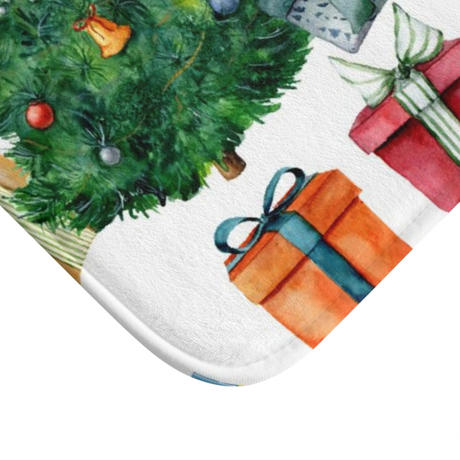 CHRISTMAS BATH MAT Classic Christmas Bath Mat Xmas Tree Bath Etsy