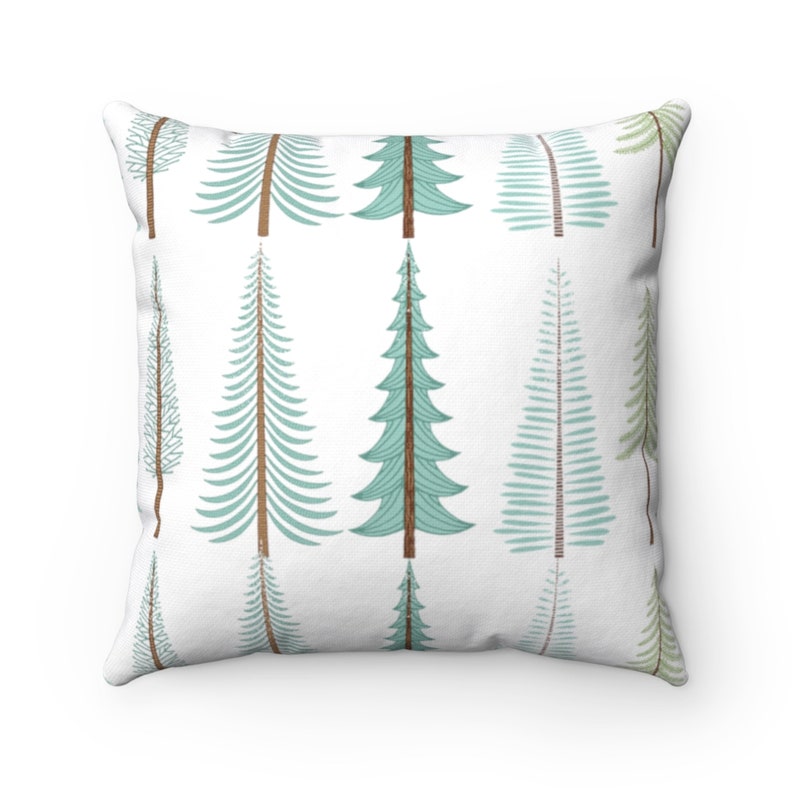 EVERGREEN TREES Pillow Cover Front and Back Concealed Etsy