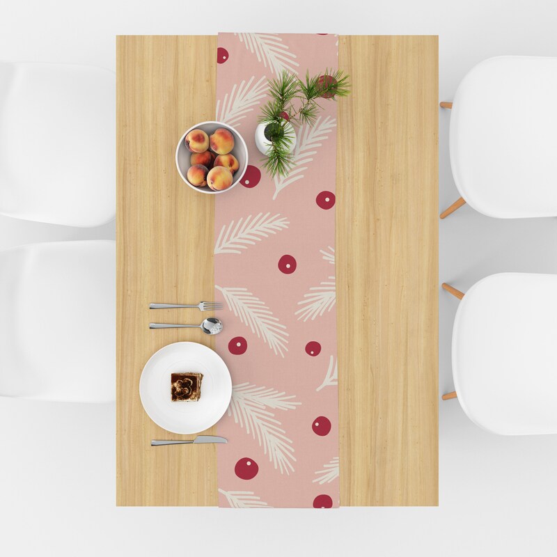 Table Runner - Bunga Raya Pink