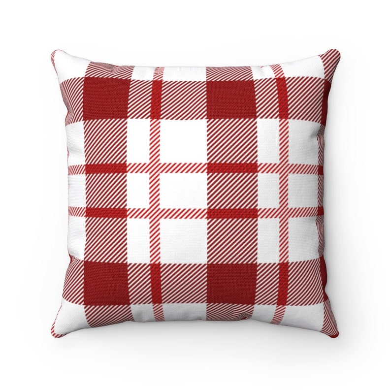 RED PLAID PILLOW Cover Red Tartan Plaid Pillow Christmas Etsy