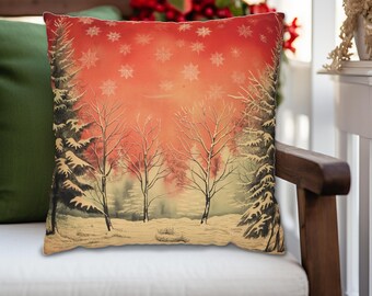 Christmas Tree Pillow Cover 12x20 Inch - Festive Holiday Decor For Sofa And Couch