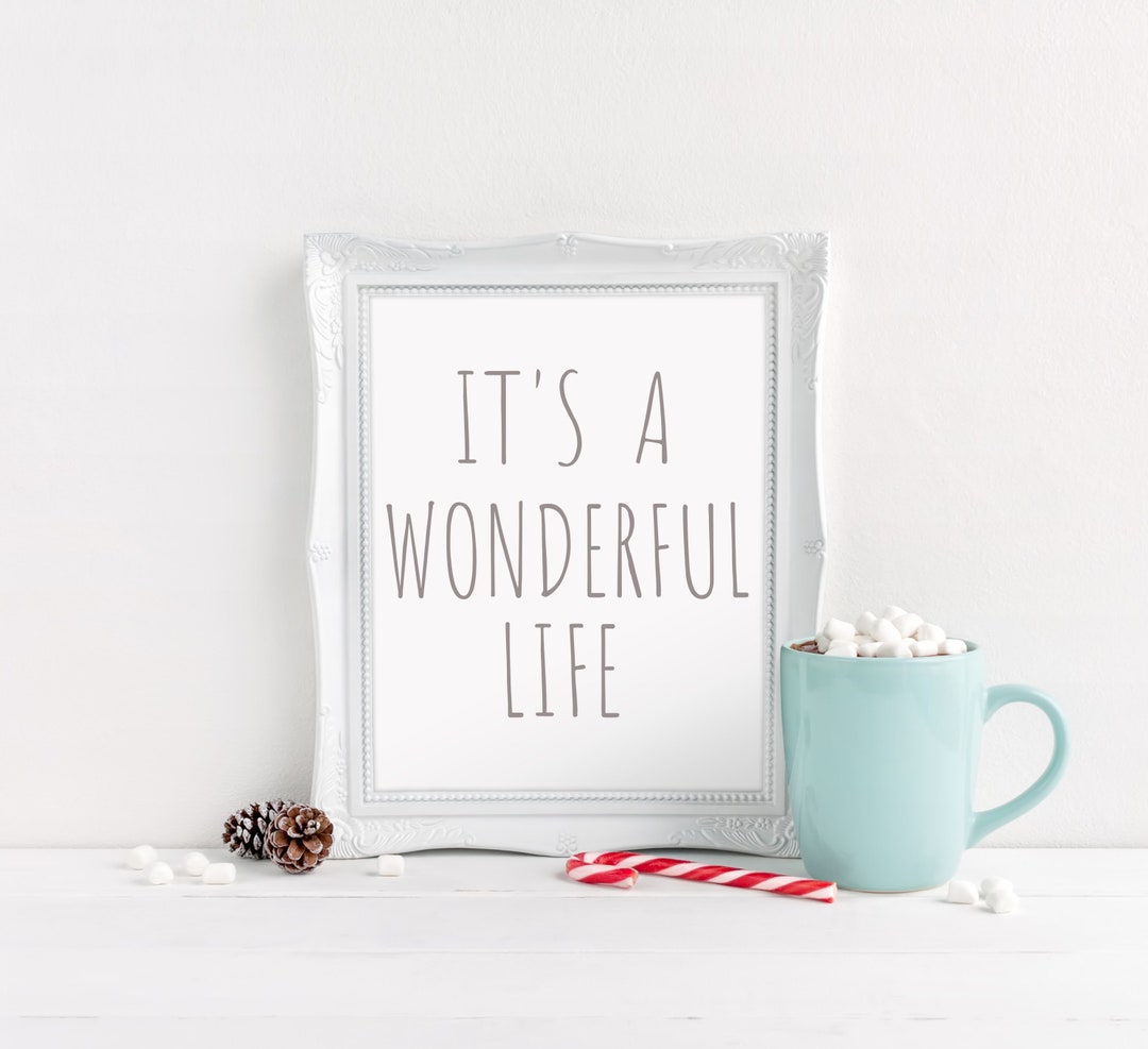 CHRISTMAS PRINTABLE Bundle, It's a Wonderful Life, Christmas Sign, DIY ...