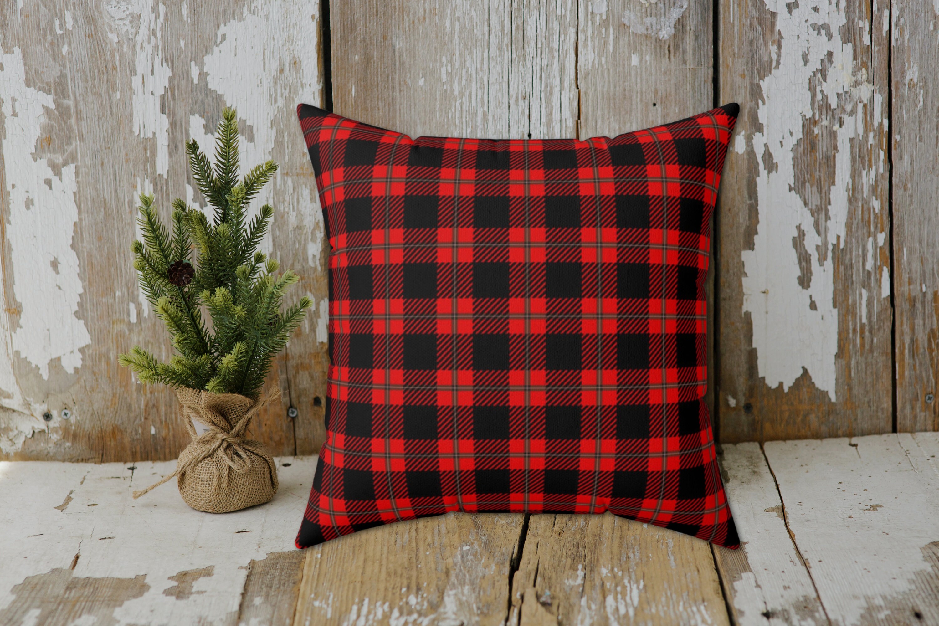 Black buffalo plaid pillows hotsell