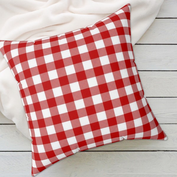 Red and White Pillow Etsy