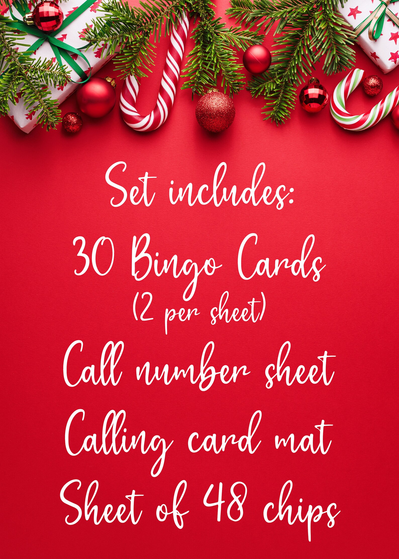 KERST BINGO Set Afdrukbare Bingo Set Kerst Games Bingo Set Etsy Nederland