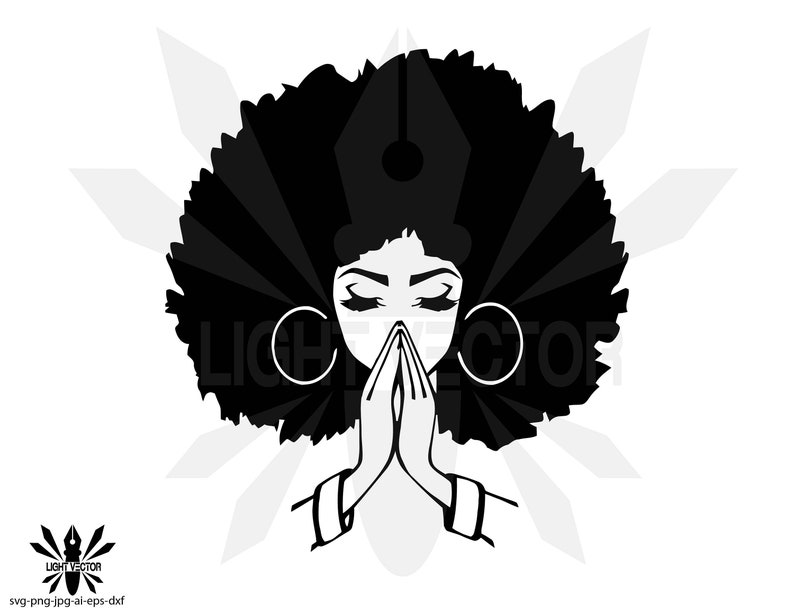 Download Instant Download Design Svg Png Eps Dxf Ai Jpg Silhouette Afro Latina Woman Digital Prints Art Collectibles Safarni Org