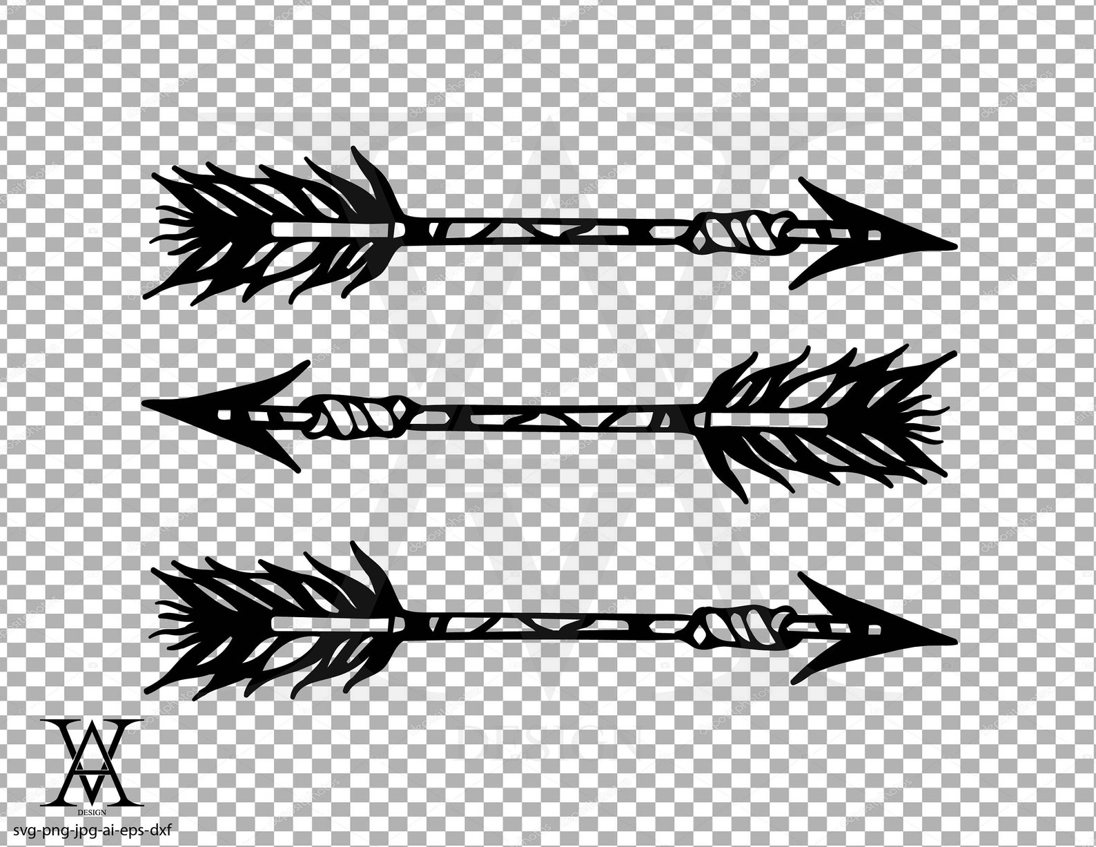 3 Arrow Silhouette INSTANT DOWNLOAD Svgpngepsdxfaijpg Etsy Ireland